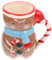 BESTonZON Weihnachtsbecher aus Keramik Urlaub Weihnachtskaffeetassen Wassergläser Trink Gläser Kaffeebecher Schneemann-Weihnachtsbecher Frühstückstasse für Weihnachten konzentrieren Keksdose