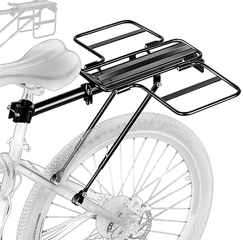 YONTUO BCR07: Foldable Wide Wings Bike Cargo Rack, Quick Release, Universal, Large Capacity, Height Adjustable Fit 24'-29'