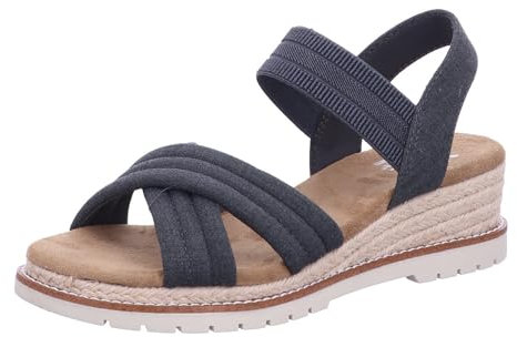 Skechers Women's Bob's Desert KISS Shore Enough, Charcoal Textile, 37 EU