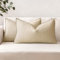 MIULEE Kissenbezug Kissenhülle Dekokissen Leinen Baumwolle Dekorative Kissenbezüge Waschbar Sofakissen mit Verstecktem Reißverschluss für Wohnzimmer Schlafzimmer Sofa 2er Set 30x50 cm Beige