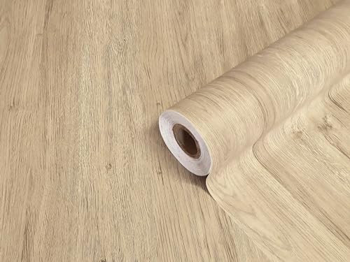 Extra Starke Laminierte Selbstklebende Holzfolie MITTLERE EICHE - Klebefolie Möbelfolie Dekofolie - Türfolie Küchenfolie Schrankfolie Tischfolie | 90 cm × 210 cm