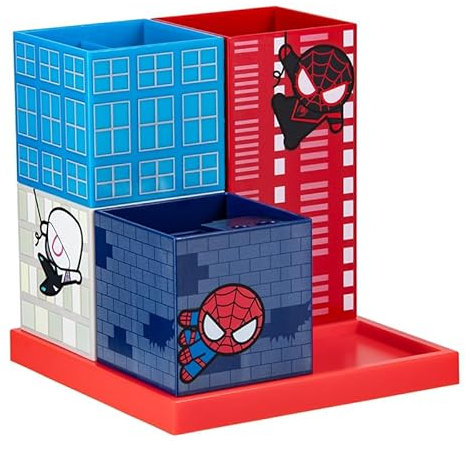 Paladone Spiderman Organiseur de bureau sous licence officielle de bande dessinée, décoration et cadeau, accessoire de bureau et de table de super-héros Marvel nostalgique