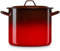 briebe Olla Alta Cocina Inducción 36 cm, Cazuela 26L Grande con Tapa Acero Esmaltado Vitrificado, Apta Vitrocerámica, Fuego, Gas, Horno, Ignea Vintage Rojo