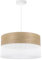 Light-Home Emily Lampenschirm Hängelampe Hängeleuchte - Deckenlampe Industrial für Wohnzimmer Schlafzimmer und Esszimmer - Moderne Pendelleuchte aus Furnierholz - Goldeiche - Weiß 40 cm