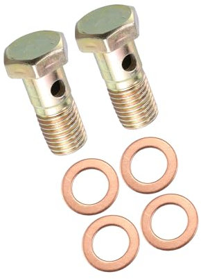 Partuto 2 Set Banjo Bolt Brake Fitting Adapter M12x1.5 Thread Banjo Bolt Replacement