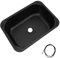 Camping Waschbecken Für Wohnwagen, 15 X 11 X 5,7 Zoll Küchenspüle, Eingebaut Spülbecken Schwarz,12 Liter 304 Edelstahl Spüle Mit 40 Mm Ablaufloch Waschbecken Küche Für Wohnmobil Camper Boot Wohnwagen