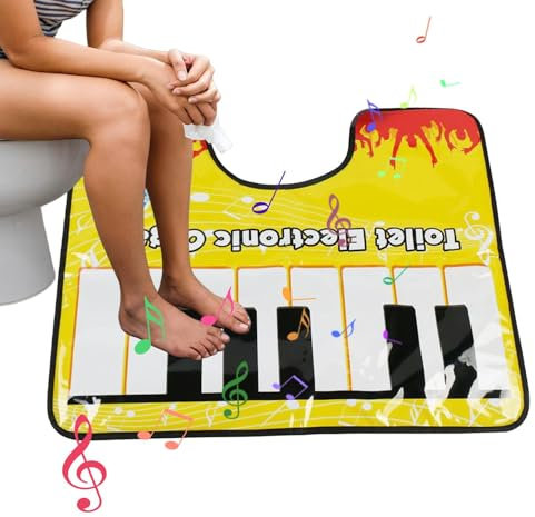 BommFu Toiletten Klavier Bodenmatte | Toilet Electronic Organ | Töpfchen Teppich Mit Klavierklang - Toe Tapping Musical Keyboard Toilettenvorleger Badematte