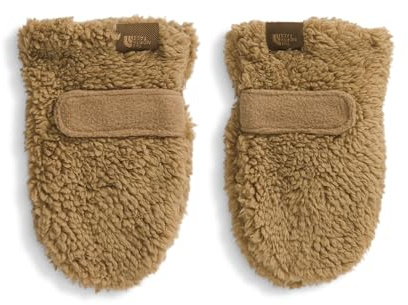 The North Face Baby Bear Mittens - High Pile Campshire Fleece, Soft Lining & Grippy Paw Print Palm, Teddy Brown, 12-24 Months