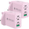 2-Pack USB C Plug, 40W USB C Charger Fast Charge 4 Port PD Type C Charging Plugs + QC USBPlug UK USBC Power Adapter Multi Plugs Samsung Charger Plug for iPhone 16, iPad, Samsung, Huawei, Xiaomi, Oppo