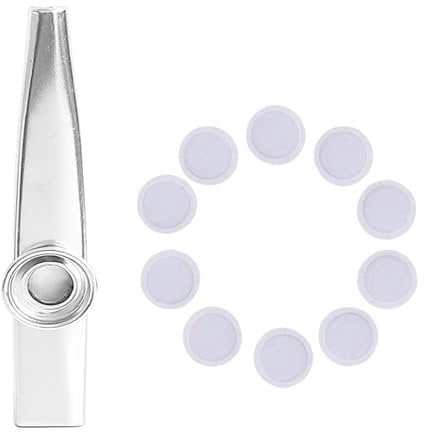 Metal Kazoo Mit 10 Flötenmembranen Mund Kazoo Musikinstrumente Guter Begleiter Für Ukuleles Violin Gitarre Klavier