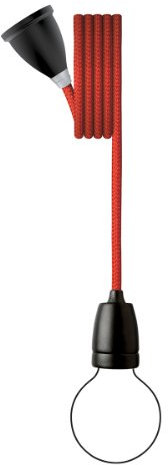 NUD Collection - Pendelleuchte - Hängelampe - Classic Schwarz - Rococco Red/Rot