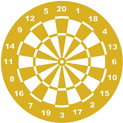 Samunshi® Wandtattoo Dartscheibe Wandaufkleber Dart 40 x 40cm goldmetalleffekt