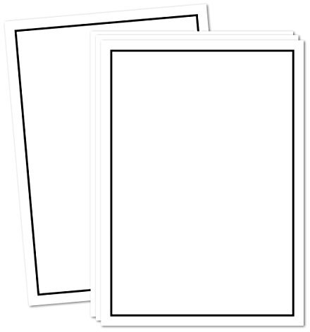 50x Trauer-Papier DIN A5 Kondolenz-Papier Weiß mit schwarzem Trauer-Rand I 148 x 210 cm I geeignet für Laser und Tinenstrahl Drucker I TrauerPapiere by GUSTAV NEUSER®