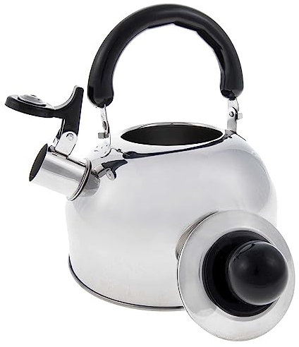 SIDCO Wasserkessel Wasserkocher Flötenkessel Edelstahl 1,8 Liter Pfeifkessel Teekessel