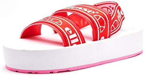 Ellesse Femme Giglio Sandales de Sport, Multicolore (Flame Scarlet/White 000), 40.5 EU