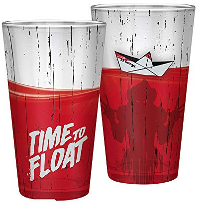 Stephen King Es - Glas XXL - It Trinkglas 400 ml - Clown Pennywise - Time to Float - Geschenkbox
