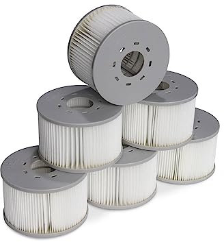 Alice's Garden - Lot de 6 filtres pour spas gonflables MSPA V2. Ø106cm – 6 Cartouches filtrantes de Remplacement pour Spa Gonflable MSPA