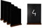 ALLboards doppelseitige A4 Kleine Tafeln 4 Stück Set mit Staffelei, Kreidetafel