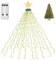 Fnwsja lichterkette weihnachtsbaum 410er LEDs Lichterkette mit Top Star Fernbedienung mit 16 Zweig 2meter Lichtstreifen für Weihnachtsbaum dekoration Garten Heim Party (Warmweiß)