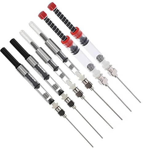 Operitacx Füllfederhalter Konverter 6Er Set Tintenfüller Zubehör Federfüller Spritzenfüllhilfe Kompatibel Mit 3.4 Mm Und 2.6 Mm Umrichtern Leichtes Und Praktisches Bürobedarf