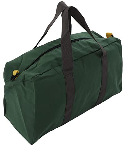 Wide Mouth Tool Bag, Portable Canvas Waterproof High Capacity Storage Handbag, 18 20 in Large Zipper Wide Mouth Tool Storage Bag, Wide Mouth Tool Bag for Carpentry Electrician (18in / 45.7cm)