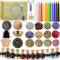 NCKIHRKK Witchcraft Starter Kit, Hexen Zubehör Mit Kerzen, Trockenblumen, Amethyst Pendel, Kristalle, Holztafeln, Pergamentpapier, Hexen Deko Magie Wicca Zubehör Geschenke Set Für Damen