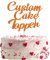 Personalised Glitter Cake Topper Happy Birthday Decorations Glitter Card Any Text Customised Wedding Party Multicolour 1st 13th 16th 18th 21st 30th 40th 50th 60th 70th (Orange)