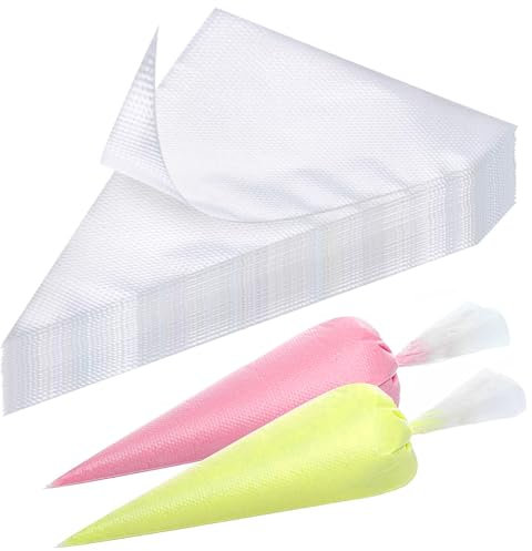 Soodyoow 100 Pcs Poches à Douilles Patisserie, Poche à Douille Jetables Professionnel, Poche a Douille pour Deco Gateau, Cupcake, Pâtisserie, Biscuits