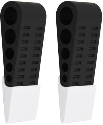 Cuneo Fermaporta per Pavimento, 2 Pezzi Fermaporta in Gomma, Cuneo Ferma Porta e Finestra, Antiscivolo Ferma Porta Durevoli Cuneo Fermaporte Impilabile per Tutti i Pavimenti Interni ed Esterni (Nero)