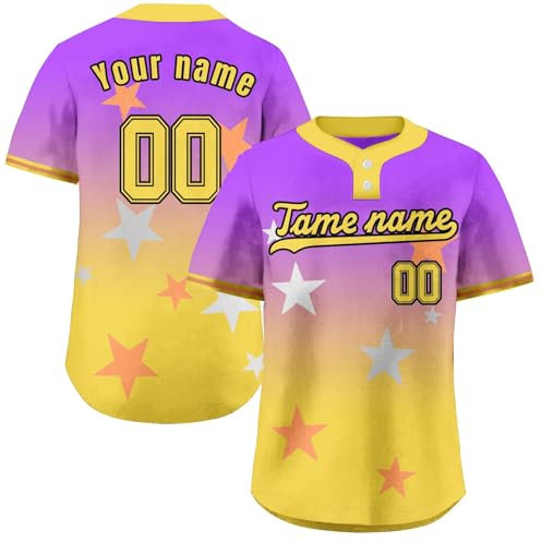 Generisch Personalisiert Baseballtrikot Atmungsaktiv Sporthemden Schnelltrocknend T-Shirt Individuelles Baseball Jersey Baseball Trikot Kurzarm Sportuniform Herren Damen Kinder Black Friday Angebote
