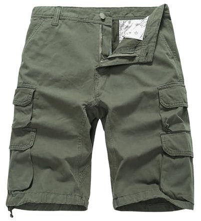 WKAYsIV Hose Leggins Herren Jogginghose Kurze Hosen Herren Training Kurze Herren Cargohose in vielen erhältlich Tischtennis Shorts(Grün,38)