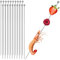COM-FOUR® 20x brochetas de cóctel de acero inoxidable - brochetas para comer con los dedos, frutas, hamburguesas - recolector de fiestas reutilizable de 22 cm (20 piezas - 22cm)