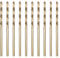 luwiscook HSS Cobalt Jobber Drill Bit, 10pcs 1mm M35 HSS Cobalt Jobber Twist Drill Bit Set with Plastic Case for Drilling Stainless Steel, Hard Metals, Cast Lron, Aluminium and Copper