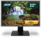 acer B223W 22 Zoll Business Computer Monitor, Desktop Gaming Monitor, HD+ (VGA - DVI - Lautsprecher - VESA), PC Bildschirm, schwarz/Silber (Generalüberholt)