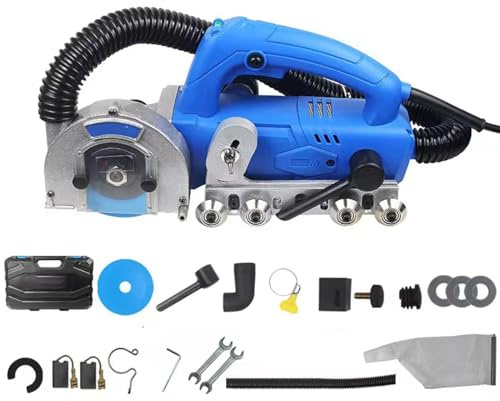RETRIN 1200W Profi Fliesenfugenfräse & Entferner | 9000U/min Selbstsaugend | Schutzabdeckung | Zement & Alte Fugen Entfernen | Bad Küche Fliesenpflege 1*sawblade