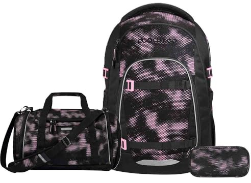 Coocazoo Mate Schulrucksack Set 3tlg. inkl Sporttasche (Pink Illusion)
