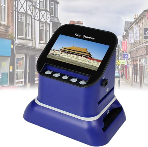 Film Scanner 22MP, 4.3 Digital Slide Viewer Convert 135/120/126/127 Negatives & Slides to JPEG, with 8GB Memory Card, for Old Film Restoration, Trips