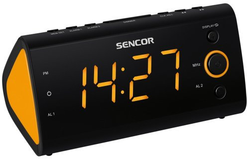 Sencor SRC 170 OU radio-réveil (tuner PLL FM, 3 cm (1,2 pouces) écran LED) orange,