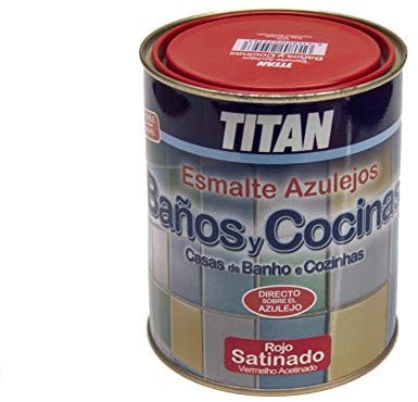 Titan M112277 - Esmalte azulejos baño-cocina rojo 750 ml