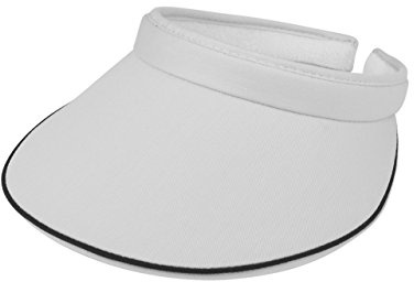 Damen Paspelierung Clip On Visor - Weiß - Einheitsgröße