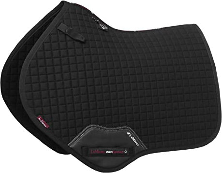 LeMieux Pro Sport Close-Contact-Schabracke, quadratisch gesteppt (D-Ring-Schlaufe) M schwarz