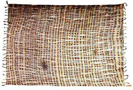 Ciffre Sarong Pareo Wickelrock Strandtuch Tuch Schal Wickelkleid Strandkleid Blickdicht Los Angeles - Braun Beige Bunt Streifen