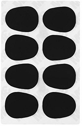 Mundstück-Patch, Saxophon-Mundstück-Patch-Pad-Kissen für Sopran-Alt-Tenor-Saxophon-Klarinette, schwarz, 0,5 mm, groß, oval Zubehör Für Musikinstrumente