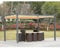 Angel Living Garten Pergola 3 x 4 m Pavillon Gartenpavillon aus Aluminium in anthrazit, Dachrohre aus Stahl, Verstellbares Dach aus Polyester UV Beschattung Beige