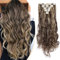 S-noilite Clip In Extensions Haarverlängerung Gewellt 8 Teiliges SET 18 Clips 8Pcs Voller Kopf Wie Echthaar 60cm Dunkelbraun & Aschblond
