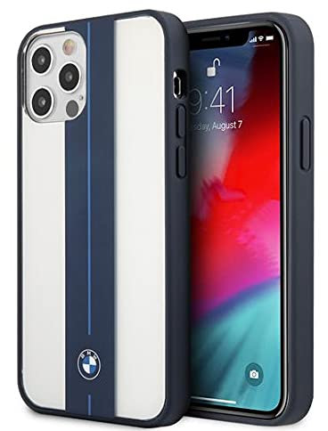 CG MOBILE BMW iPhone 12/12 Pro Hülle in Stylish Blue Galvanisierte Hartschale Schutzhülle mit Zugänglichen Anschlüssen, Stoßdämpfung & Signature Logo