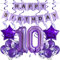 SNOWZAN Luftballons 10. Geburtstag Dekoration Lila 32 Zoll Riesen Zahlen Ballons,Latex Folienballons 25 Stück