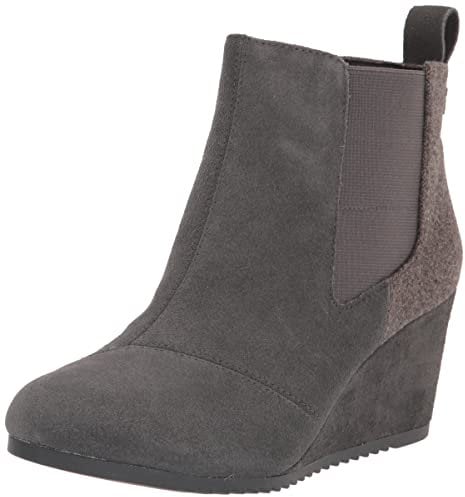 TOMS Bailey, Stivaletto Donna, Gunmetal Suede, 39 EU