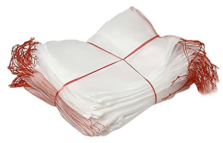 YUGHGH Weißanstrich Für Obstbäume Netzbeutel zum Schutz von wiederverwendbaren Pflanzenbeuteln mit Kordelzug, Nylonnetz, Barriere, Terrasse, Rasen und Garten Mückenspray Baby (A, One Size)