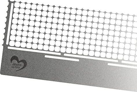 Ideen mit Herz Diamond-Painting-Lineal, mit Linien-Raster, für runde Steine, 20cm x 3,8cm